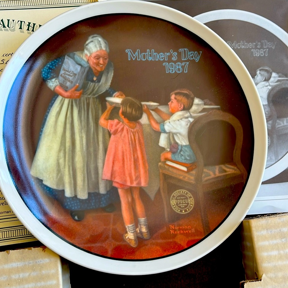 Grandma's Surprise.   Rare find Edwin M. Knowles fine china.  Vintage 80's